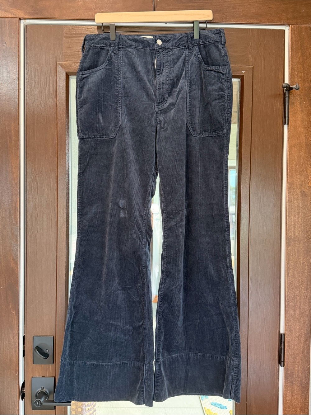 Pilcro Navy Blue size 32 Corduroy Boot-Cut Pants